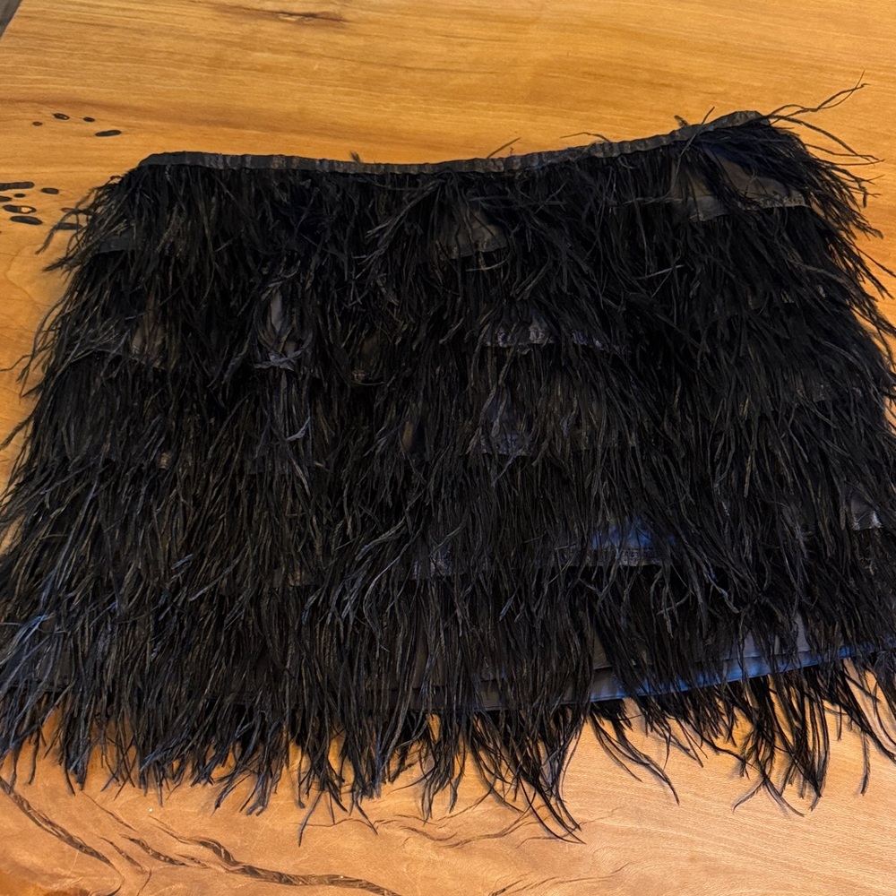 Elegant Black Feathered Skirt I jeans by Buffalo
